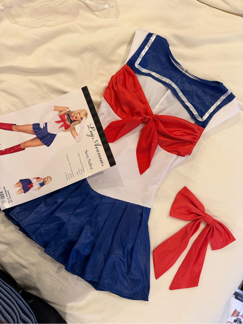 Red, White & Blue Sailor Costume with Bow